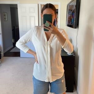 Hugo boss size 4 white blouse